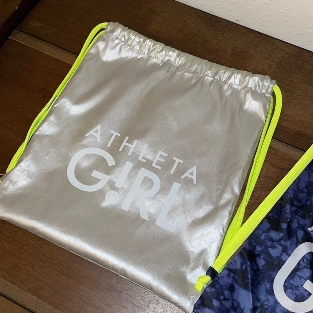 ATHLETA GYM 2 Backpack Silver white & Neon yellow